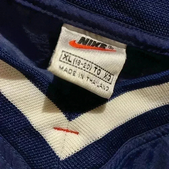 Rare Vintage‎ Nike Men's Pullover Windbreaker XL (18-20) Navy blue and white - Picture 3 of 6